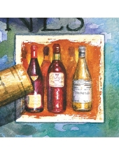 Салфетка для декупажа SLOG018601 "Вино", 33х33 см