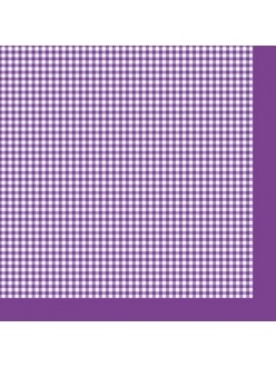Салфетка для декупажа Фиолетовая клетка, 33х33 см, 