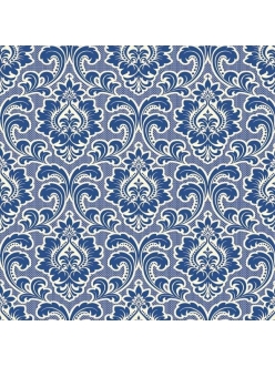 Салфетка для декупажа Орнамент барокко синий, 33х33 см, POL-MAK
