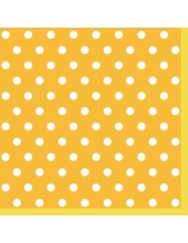 Салфетка для декупажа SLOG038305 "Горошек на желтом", 33х33 см, POL-MAK