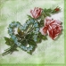 Салфетка для декупажа Роза, сердце из цветов, 33х33 см