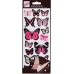 Объемные наклейки "Розовые бабочки" с серебром, Anita`s (Великобритания)