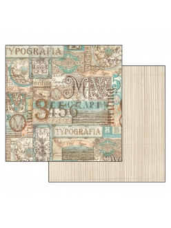 Бумага для скрапбукинга Типография Stamperia, 31,2х30,3 см