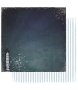Бумага для скрапбукинга двусторонняя "Там, где море...Сказки старого маяка", 30,5х30,5 см, ScrapBerry's