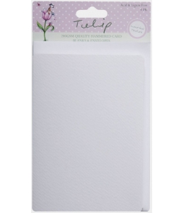 Набор заготовок для открыток с конвертами TULIP, цвет белый, формат А6, 4 шт, DoCrafts