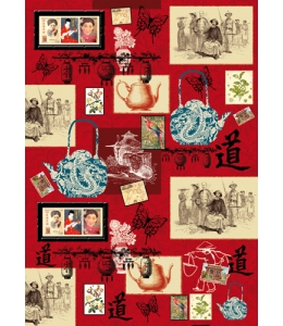 Декупажная карта Stamperia DFG374 "Китайские винтажные рисунки", 50х70 см