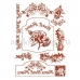 Переводная карта для декупажа Винтажные розы, коричневый, 21х29, 7 см, 2 листа, Stamperia