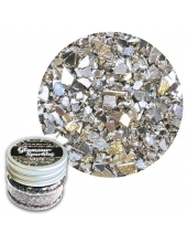 Микроблёстки - глиттер Glamour Sparkles, цвет серебряный, Stamperia (Италия), 40гр