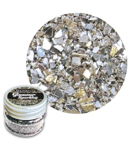 Микроблёстки - глиттер Glamour Sparkles, цвет серебряный, Stamperia (Италия), 40гр