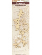 Декоративный деревянный элемент, фигурка "Завиток большой 1", 9х21 см, Stamperia (Италия)