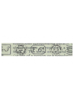 Декоративный скотч с рисунком Печати и штампы, 10 мм х10 м, Stamperia SBA175 