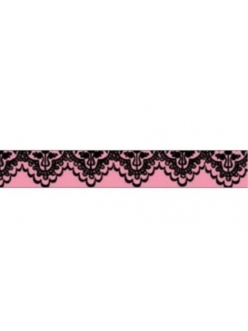 Декоративный скотч с рисунком SBA192 "Кружевная лента розовая", 10 мм х10 м, Stamperia (Италия)
