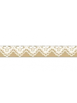 Декоративный скотч с рисунком Кружевная лента бежевая, 10 мм х10 м, Stamperia SBA194 