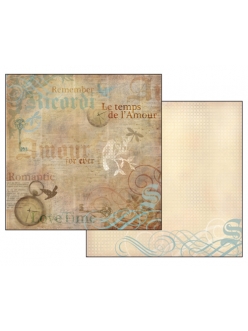 Бумага для скрапбукинга Amour, Stamperia, 31,2х30,3 см