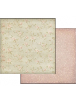 Бумага для скрапбукинга Цветочный орнамент, Stamperia, 31,2х30,3 см