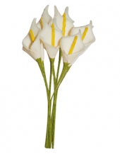 Цветы для декорирования "Каллы белые", 11 штук, 2,5 см, Stamperia (Италия)
