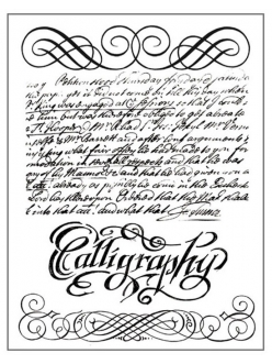 Штампы резиновые Каллиграфияе, Stamperia, 14х18 см