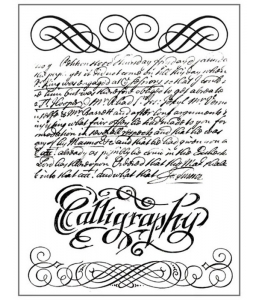 Набор резиновых штампов "Каллиграфия", Stamperia, 14х18 см