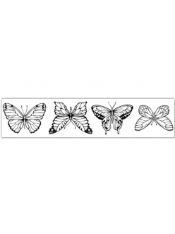 Набор резиновых штампов на резиновой основе Бабочки, 4 шт, Stamperia 