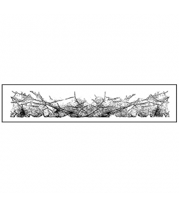 Штамп резиновый на резиновой основе "Эффект пергаментной бумаги", 3,8х17,5 см, Stamperia