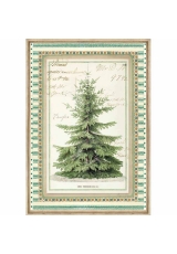 Рисовая бумага для декупажа Stamperia DFSA4327 "Зимняя ботаника, елка", формат А4