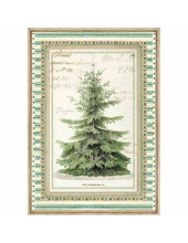 Рисовая бумага для декупажа Stamperia DFSA4327 "Зимняя ботаника, елка", формат А4