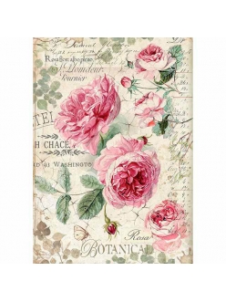 Рисовая бумага для декупажа Ботаника, английские розы, Stamperia формат А4