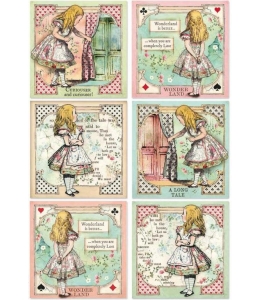 Рисовая бумага для декупажа Stamperia DFSA4382 "Алиса в стране чудес", формат А4