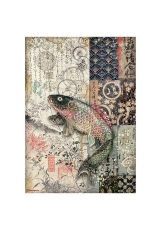Рисовая бумага для декупажа Stamperia DFSA4609 "Бродяга в Японии - Механическая рыба", формат А4