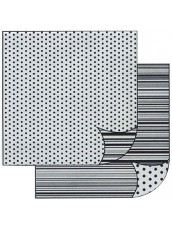 Бумага для скрапбукинга Черно-белая, Stamperia, 31,2х30,3 см