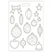 Форма для моделирования "Романтическое Рождество - Новогодние шары" 21х29,7 см, Stamperia K3PTA4510