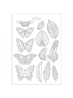 Форма для моделирования "Амазония - листья и бабочки" 21х29,7 см, Stamperia