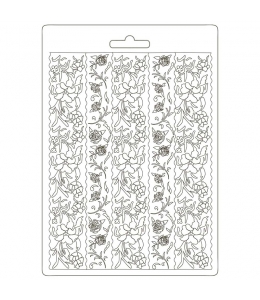 Форма для моделирующих паст "Алиса в Зазеркалье - бордюры", 14,8х21,0 см, Stamperia