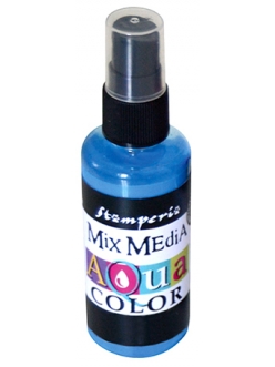 Краска-спрей Aquacolor Spray для техники Mix Media светло-синий, 60 мл, Stamperia