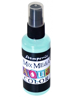 Краска-спрей Aquacolor Spray для техники Mix Media акварельный зеленый, 60 мл, Stamperia