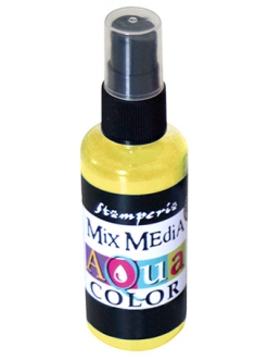 Краска-спрей Aquacolor Spray для техники Mix Media желтый, 60 мл, Stamperia