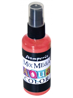 Краска-спрей Aquacolor Spray для техники Mix Media красный, 60 мл, Stamperia