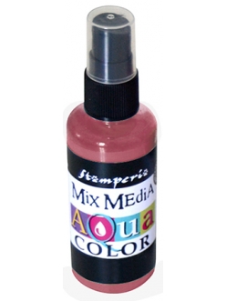 Краска-спрей Aquacolor Spray для техники Mix Media красное дерево, 60 мл, Stamperia
