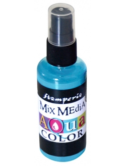 Краска-спрей Aquacolor Spray для техники Mix Media голубой, 60 мл, Stamperia