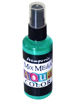 Краска-спрей Aquacolor Spray для техники Mix Media бирюзовый, 60 мл, Stamperia