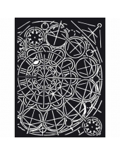 Трафарет объемный "Бродяга - геометрия", толщина 0,25 мм, 15х20 см, Stamperia KSAT13