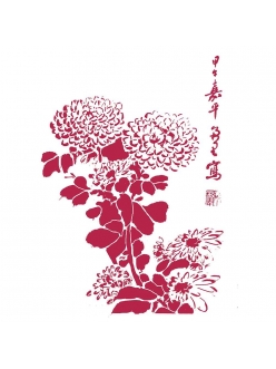 Трафарет для декора Японская хризантема 21х29,7 см, Stamperia 