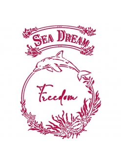 Трафарет для декора Романтика - морская мечта - свобода, 21х29,7 см, Stamperia KSG462