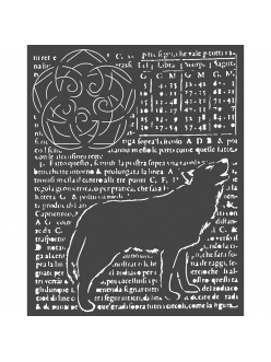 Трафарет объемный Волк, толщина 0,5 мм, 20х25 см, Stamperia 