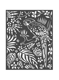 Трафарет объемный Амазония - попугай, толщина 0,5 мм, 20х25 см, Stamperia 