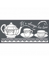 Трафарет объемный "Время пить чай", толщина 0,25 мм, 12х25 см, Stamperia KSTDL18
