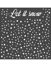 Трафарет объемный "Пусть идет снег...", толщина 0,5 мм, 18х18 см, Stamperia KSTDQ52