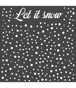 Трафарет объемный "Пусть идет снег...", толщина 0,5 мм, 18х18 см, Stamperia KSTDQ52