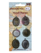 Декоративные элементы металлические подвески "Медальоны", Stamperia, 6 шт