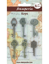 Декоративные элементы металлические "Ключи", Stamperia, 6 шт